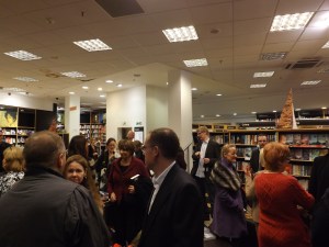 The general throng. Spot Cara Cooper's gorgeous purple coat!