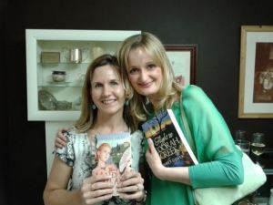 Beverley (on the left) with fellow Choc Lit author Melanie Hudson